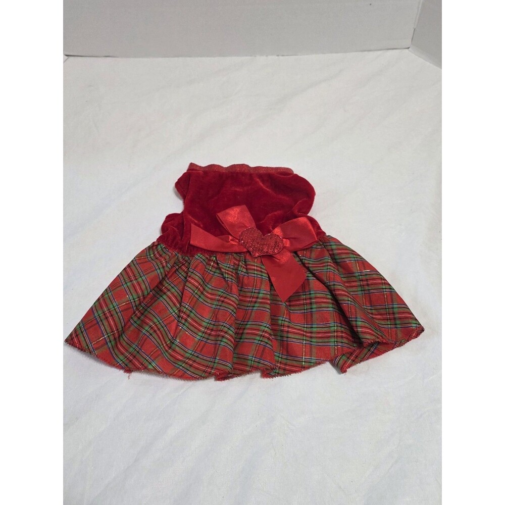 Quaker Pet Group Red Plaid Dog Coat Size Med